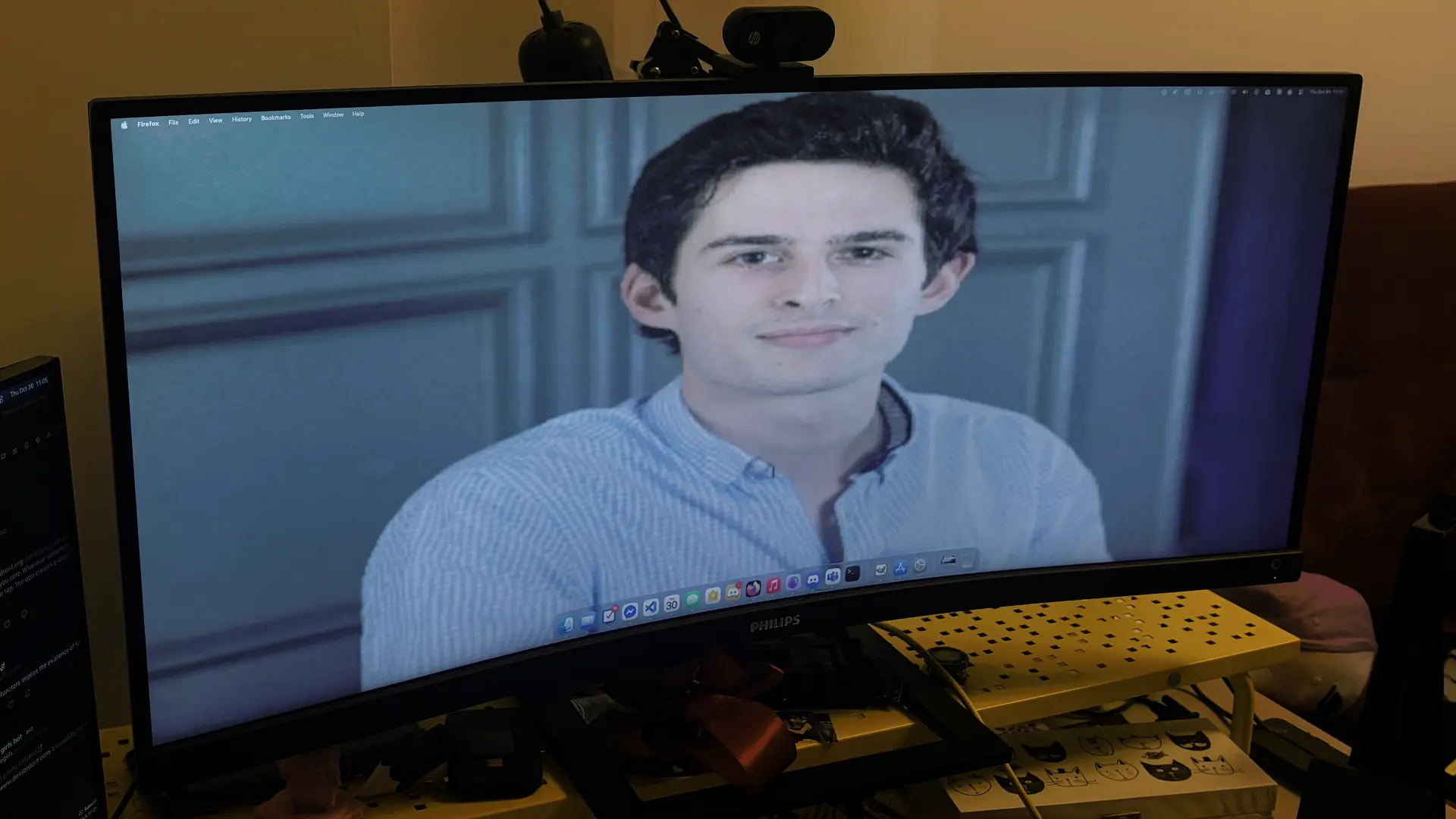 Wide Toby Fox on a wide monitor